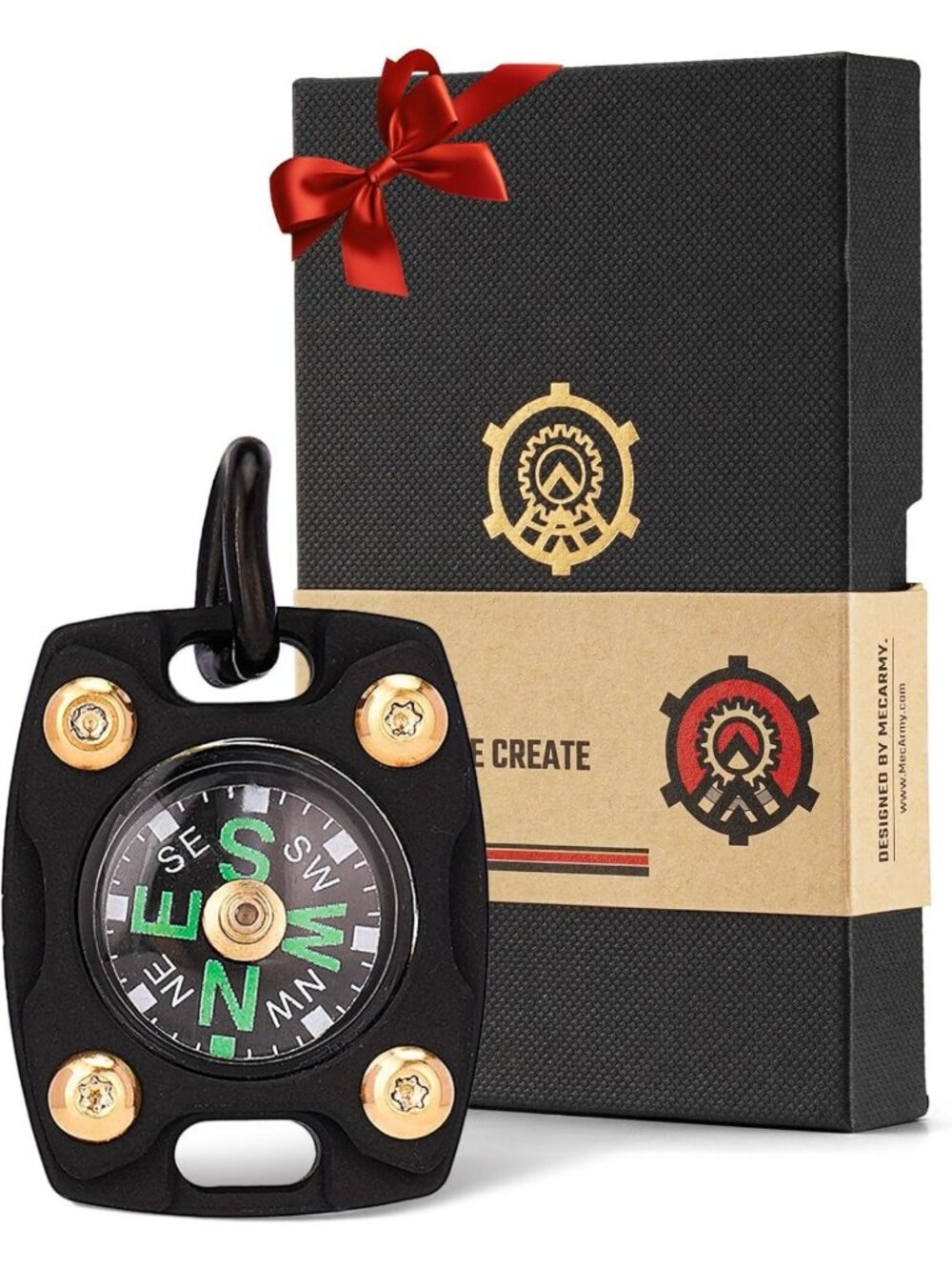 Aesthetic Mini Compass - Waterproof Pocket Keychain for Hiking & Outdoor Gifts